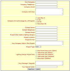 go to lighting design form to register your project